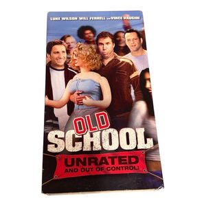 Vintage Old School Unrated VHS 2003 Comedy Movie Will Ferrell Luke Wilson Humor